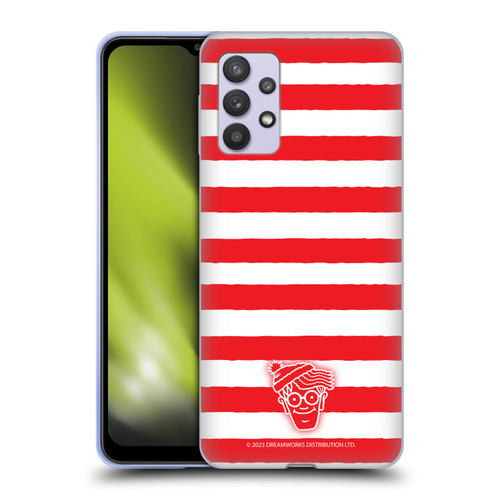Where's Wally? Graphics Stripes Red Soft Gel Case for Samsung Galaxy A32 5G / M32 5G (2021)