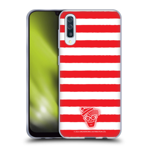 Where's Wally? Graphics Stripes Red Soft Gel Case for Samsung Galaxy A50/A30s (2019)
