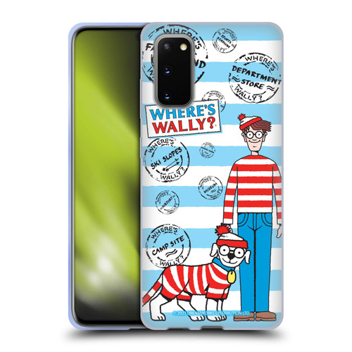Where's Wally? Graphics Stripes Blue Soft Gel Case for Samsung Galaxy S20 / S20 5G