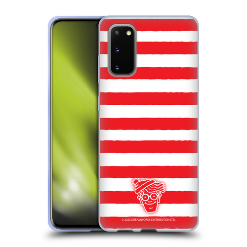Where's Wally? Graphics Stripes Red Soft Gel Case for Samsung Galaxy S20 / S20 5G