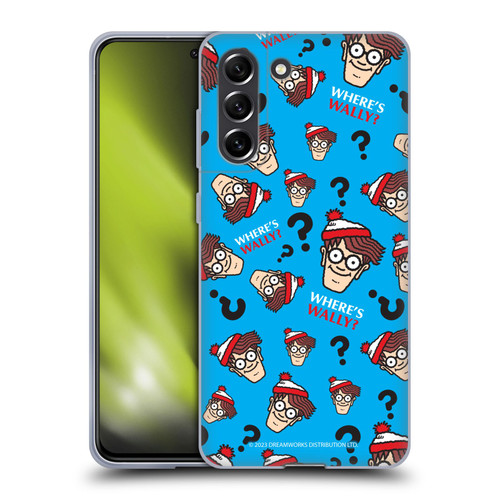 Where's Wally? Graphics Head Pattern Soft Gel Case for Samsung Galaxy S21 FE 5G