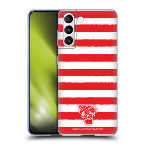 Where's Wally? Graphics Stripes Red Soft Gel Case for Samsung Galaxy S21 5G