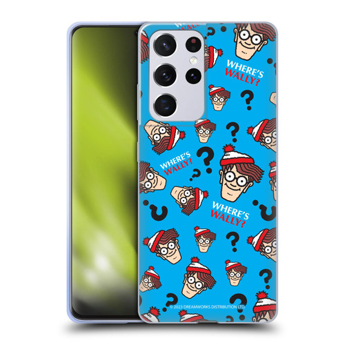 Where's Wally? Graphics Head Pattern Soft Gel Case for Samsung Galaxy S21 Ultra 5G