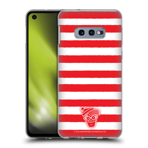 Where's Wally? Graphics Stripes Red Soft Gel Case for Samsung Galaxy S10e