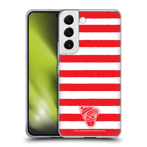 Where's Wally? Graphics Stripes Red Soft Gel Case for Samsung Galaxy S22 5G