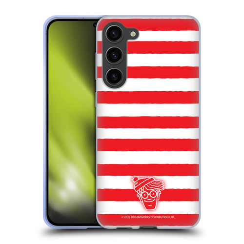 Where's Wally? Graphics Stripes Red Soft Gel Case for Samsung Galaxy S23+ 5G