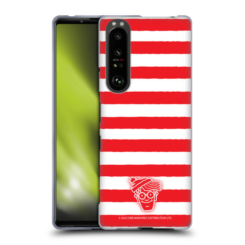 Where's Wally? Graphics Stripes Red Soft Gel Case for Sony Xperia 1 III