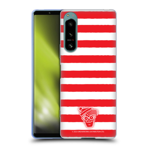 Where's Wally? Graphics Stripes Red Soft Gel Case for Sony Xperia 5 IV