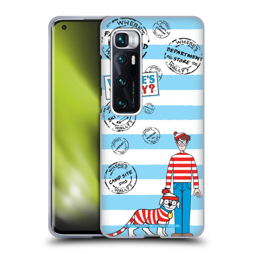 Where's Wally? Graphics Stripes Blue Soft Gel Case for Xiaomi Mi 10 Ultra 5G