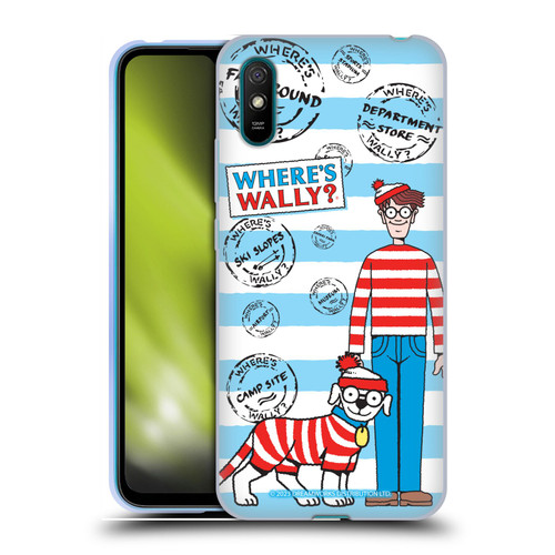 Where's Wally? Graphics Stripes Blue Soft Gel Case for Xiaomi Redmi 9A / Redmi 9AT