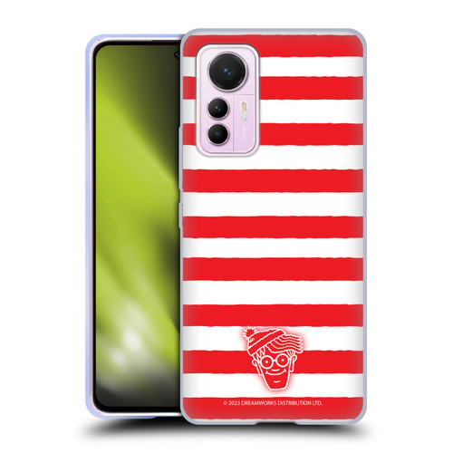 Where's Wally? Graphics Stripes Red Soft Gel Case for Xiaomi 12 Lite