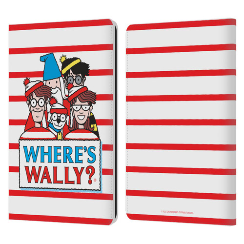 Where's Wally? Graphics Characters Leather Book Wallet Case Cover For Amazon Kindle Paperwhite 1 / 2 / 3