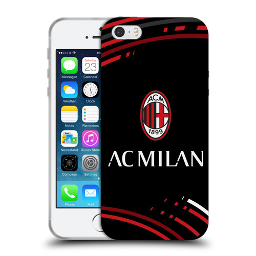 AC Milan Crest Patterns Curved Soft Gel Case for Apple iPhone 5 / 5s / iPhone SE 2016