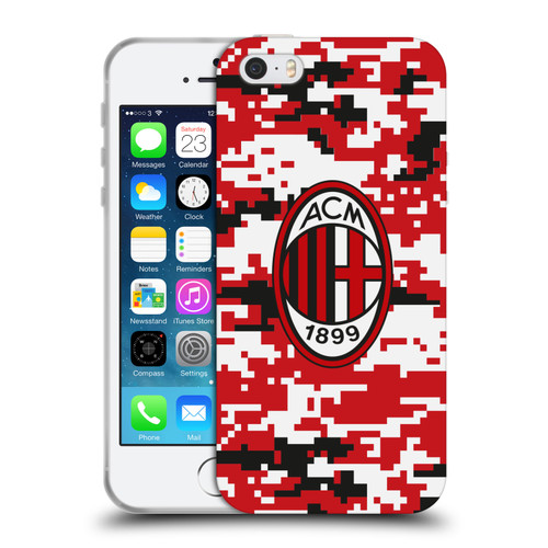 AC Milan Crest Patterns Digital Camouflage Soft Gel Case for Apple iPhone 5 / 5s / iPhone SE 2016