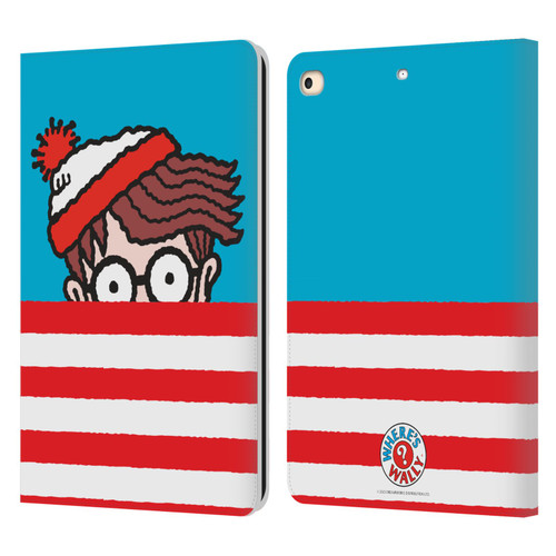 Where's Wally? Graphics Half Face Leather Book Wallet Case Cover For Apple iPad 9.7 2017 / iPad 9.7 2018