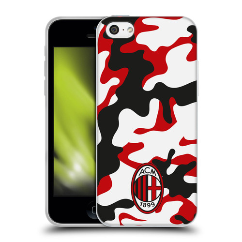 AC Milan Crest Patterns Camouflage Soft Gel Case for Apple iPhone 5c