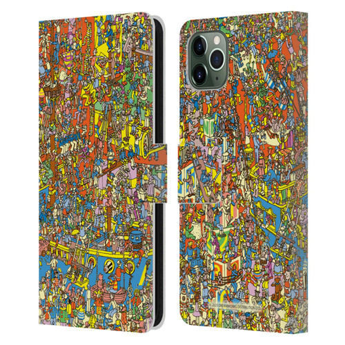 Where's Wally? Graphics Hidden Wally Illustration Leather Book Wallet Case Cover For Apple iPhone 11 Pro Max