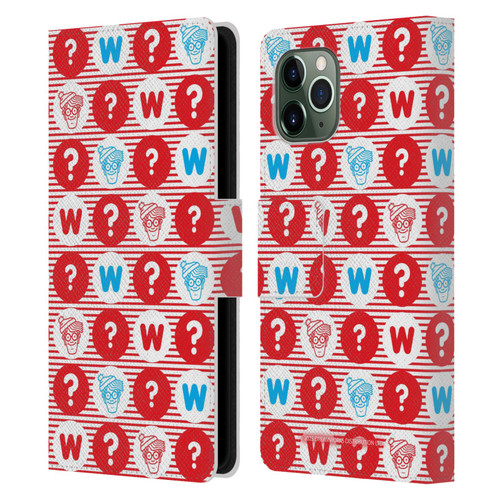 Where's Wally? Graphics Circle Leather Book Wallet Case Cover For Apple iPhone 11 Pro