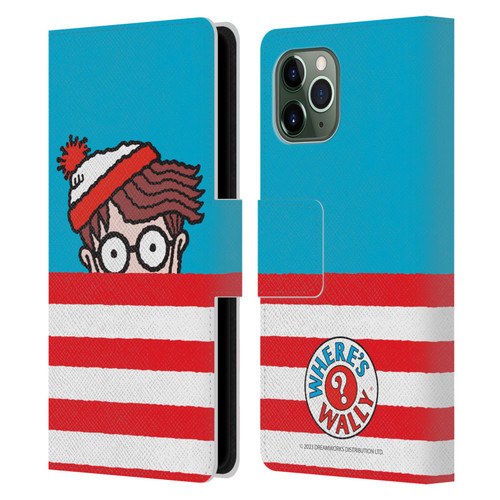 Where's Wally? Graphics Half Face Leather Book Wallet Case Cover For Apple iPhone 11 Pro