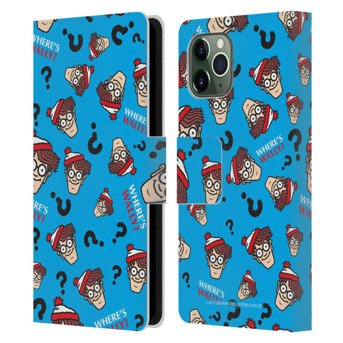 Where's Wally? Graphics Head Pattern Leather Book Wallet Case Cover For Apple iPhone 11 Pro