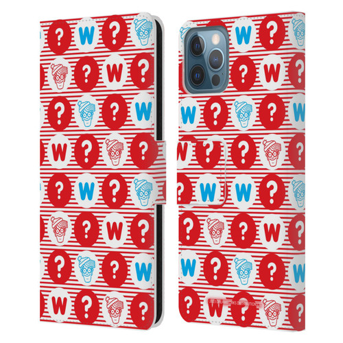 Where's Wally? Graphics Circle Leather Book Wallet Case Cover For Apple iPhone 12 / iPhone 12 Pro