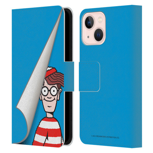 Where's Wally? Graphics Peek Leather Book Wallet Case Cover For Apple iPhone 13 Mini