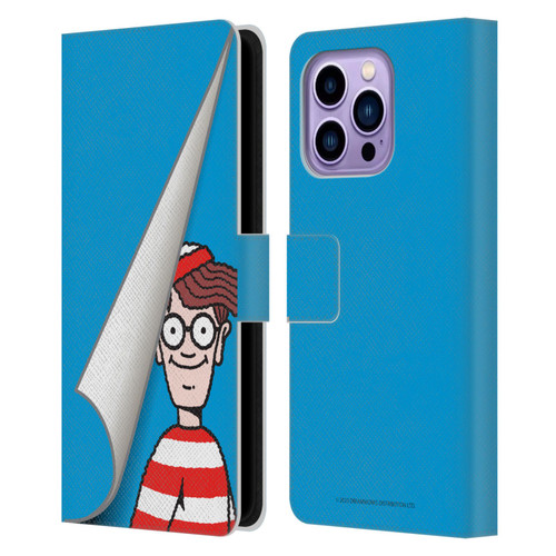 Where's Wally? Graphics Peek Leather Book Wallet Case Cover For Apple iPhone 14 Pro Max