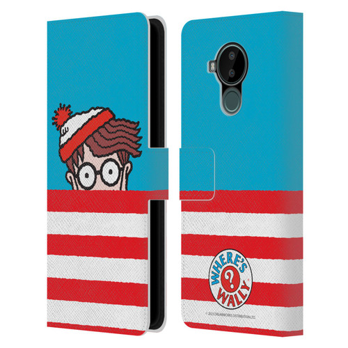 Where's Wally? Graphics Half Face Leather Book Wallet Case Cover For Nokia C30