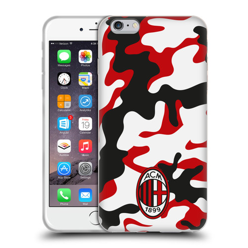 AC Milan Crest Patterns Camouflage Soft Gel Case for Apple iPhone 6 Plus / iPhone 6s Plus