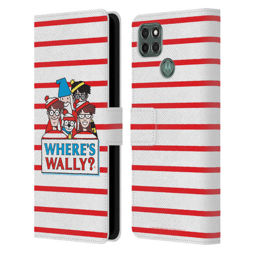 Where's Wally? Graphics Characters Leather Book Wallet Case Cover For Motorola Moto G9 Power