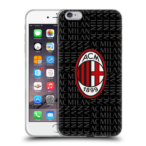 AC Milan Crest Patterns Red And Grey Soft Gel Case for Apple iPhone 6 Plus / iPhone 6s Plus
