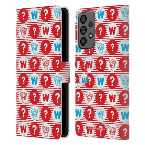 Where's Wally? Graphics Circle Leather Book Wallet Case Cover For Samsung Galaxy A73 5G (2022)