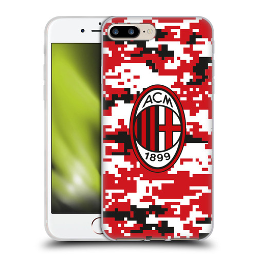 AC Milan Crest Patterns Digital Camouflage Soft Gel Case for Apple iPhone 7 Plus / iPhone 8 Plus & MagSafe