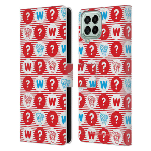 Where's Wally? Graphics Circle Leather Book Wallet Case Cover For Samsung Galaxy M33 (2022)