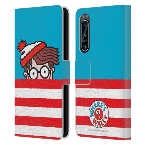 Where's Wally? Graphics Half Face Leather Book Wallet Case Cover For Sony Xperia 5 IV
