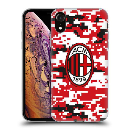 AC Milan Crest Patterns Digital Camouflage Soft Gel Case for Apple iPhone XR