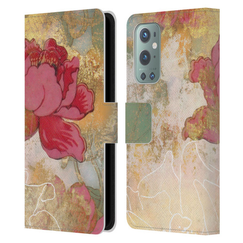 Aimee Stewart Smokey Floral Midsummer Leather Book Wallet Case Cover For OnePlus 9