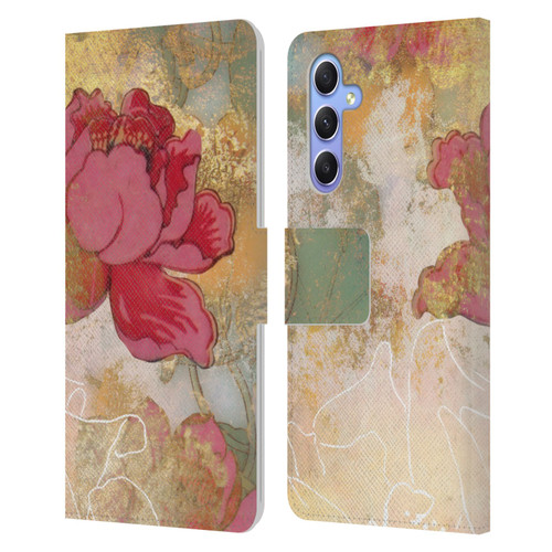 Aimee Stewart Smokey Floral Midsummer Leather Book Wallet Case Cover For Samsung Galaxy A34 5G