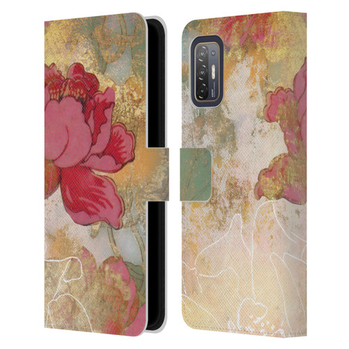 Aimee Stewart Smokey Floral Midsummer Leather Book Wallet Case Cover For HTC Desire 21 Pro 5G