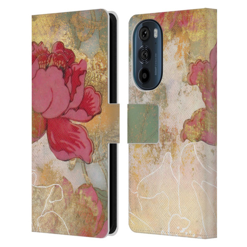 Aimee Stewart Smokey Floral Midsummer Leather Book Wallet Case Cover For Motorola Edge 30