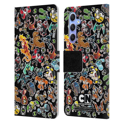 Ben 10: Animated Series Graphics Alien Pattern Leather Book Wallet Case Cover For Samsung Galaxy A34 5G
