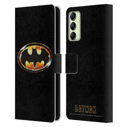 Batman (1989) Key Art Logo Leather Book Wallet Case Cover For Samsung Galaxy A14 5G