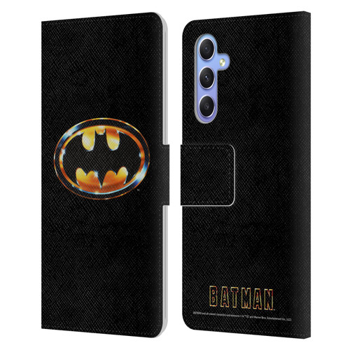 Batman (1989) Key Art Logo Leather Book Wallet Case Cover For Samsung Galaxy A34 5G