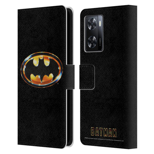 Batman (1989) Key Art Logo Leather Book Wallet Case Cover For OPPO A57s