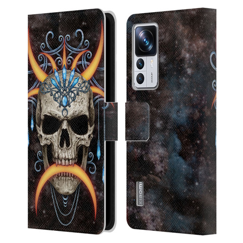 Sarah Richter Skulls Jewelry And Crown Universe Leather Book Wallet Case Cover For Xiaomi 12T Pro