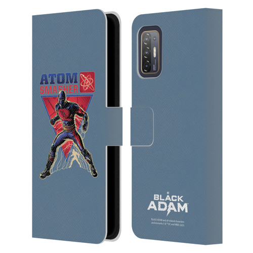 Black Adam Graphics Atom Smasher Leather Book Wallet Case Cover For HTC Desire 21 Pro 5G