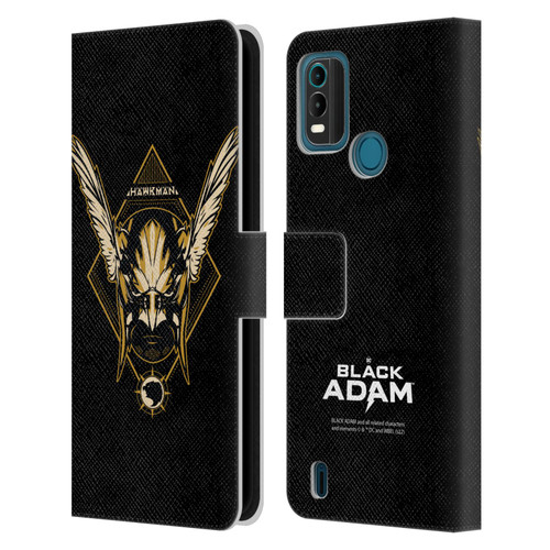 Black Adam Graphics Hawkman Leather Book Wallet Case Cover For Nokia G11 Plus