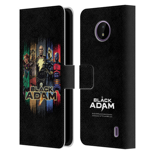 Black Adam Graphics Group Leather Book Wallet Case Cover For Nokia C10 / C20