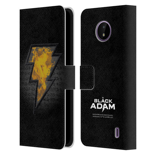 Black Adam Graphics Icon Leather Book Wallet Case Cover For Nokia C10 / C20
