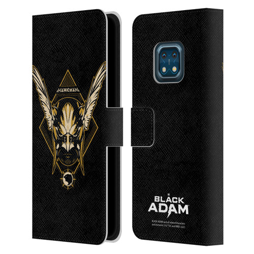 Black Adam Graphics Hawkman Leather Book Wallet Case Cover For Nokia XR20